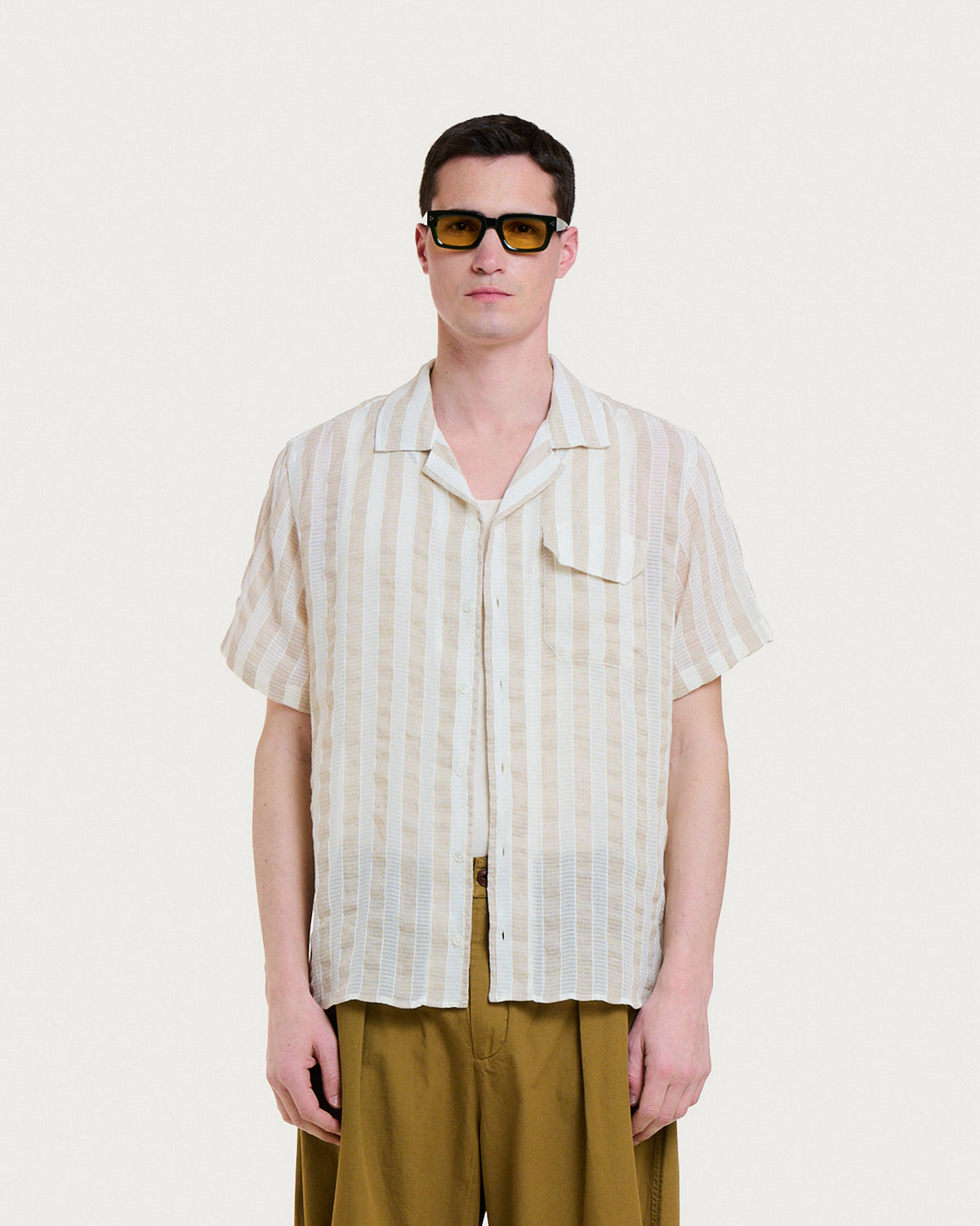 GUARDA LOTIE BEIGE STRIPES SHIRT