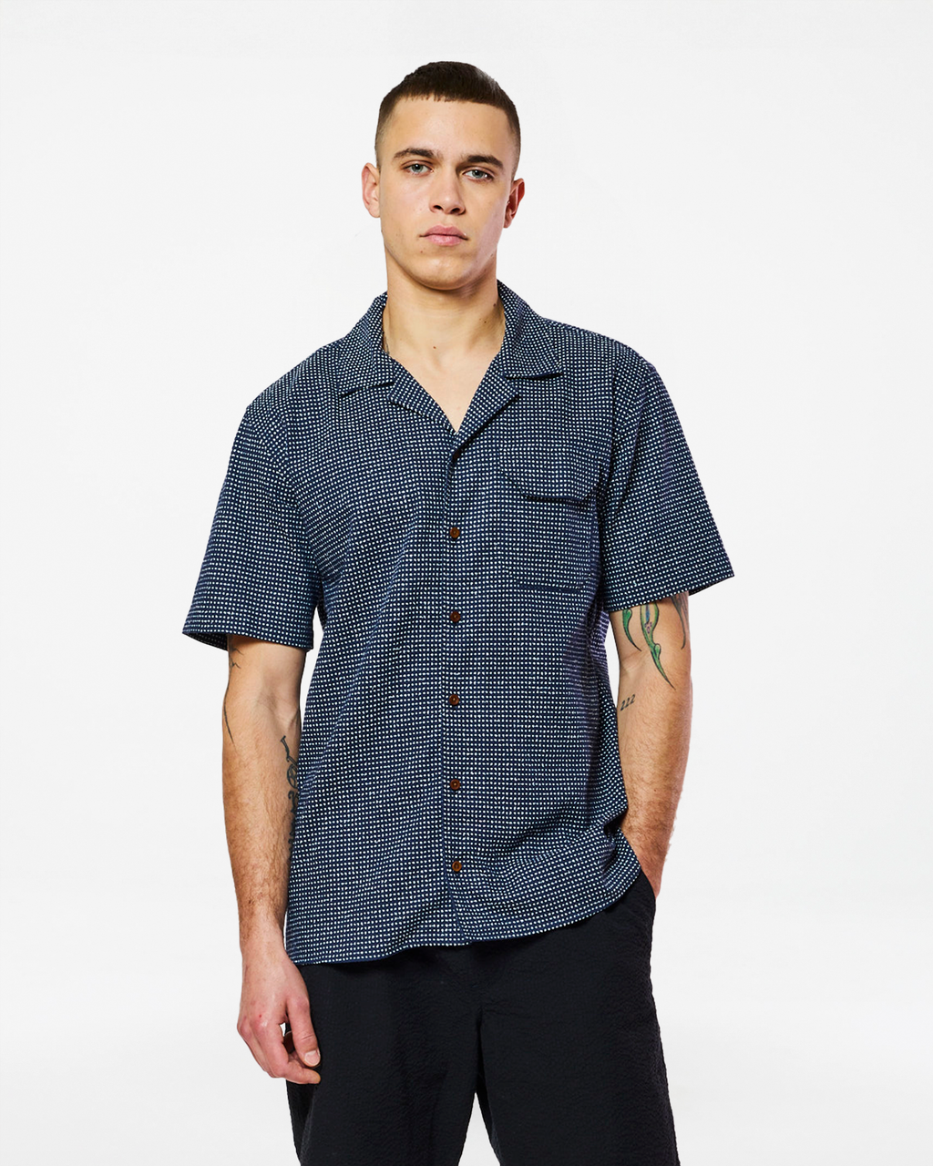 CHEMISE GUARDA CACTUS NAVY-WHITE