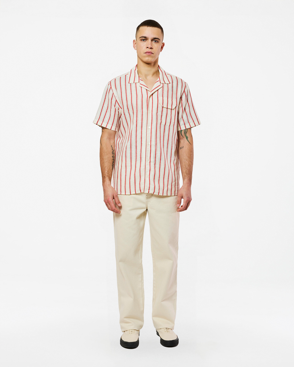 CHEMISE GUARDA TRACKS CREAM-RED