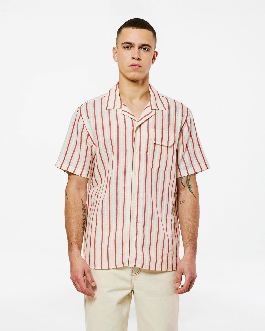 CHEMISE GUARDA TRACKS CREAM-RED
