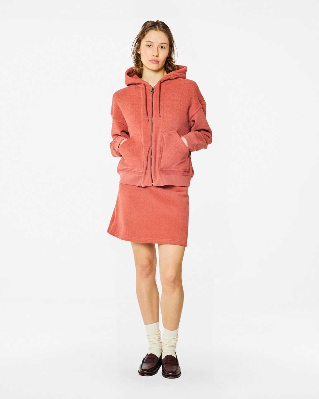 SWEAT À CAPUCHE HERA PINK CLAY
