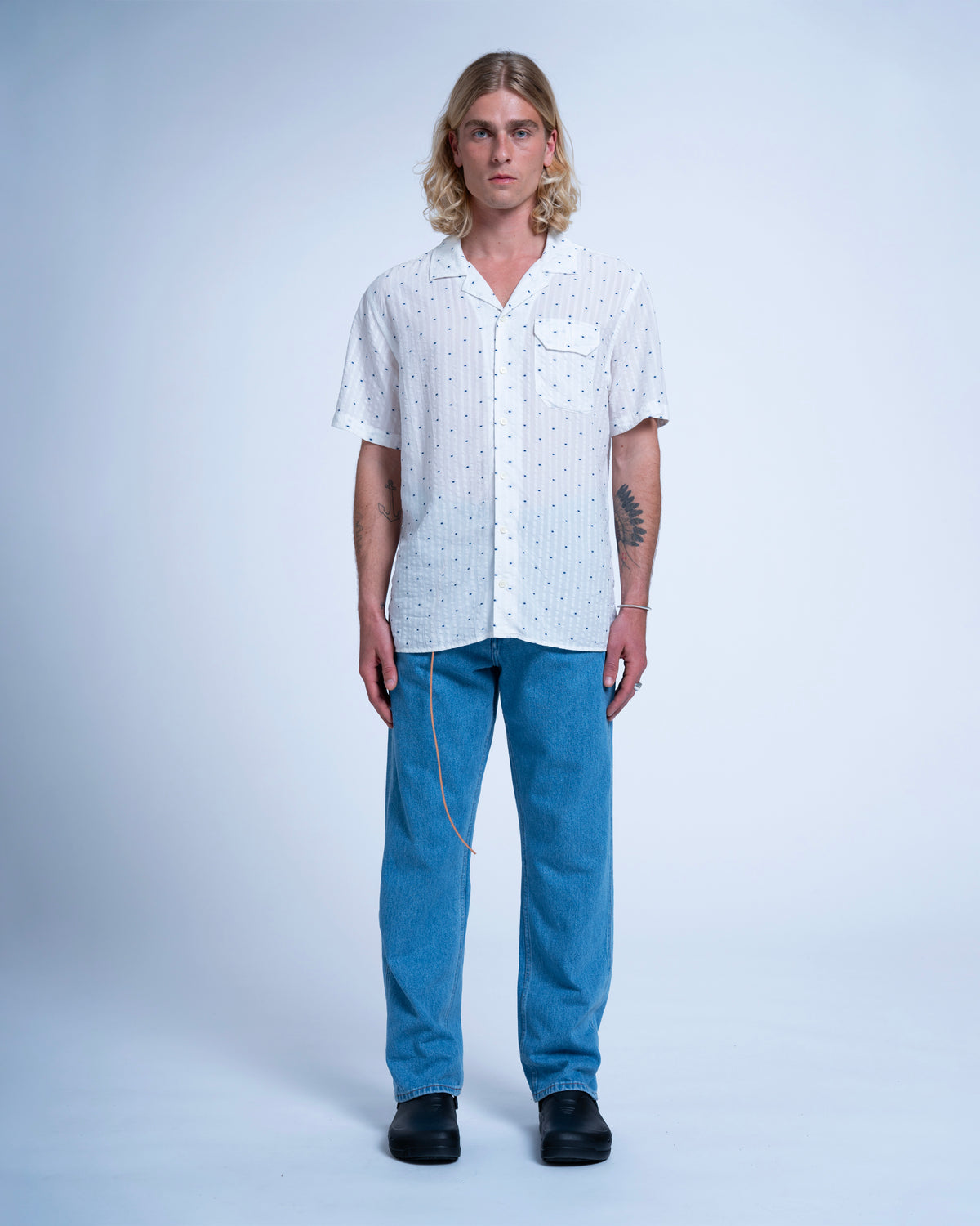 CHEMISE GUARDA CUT WHITE / BLUE