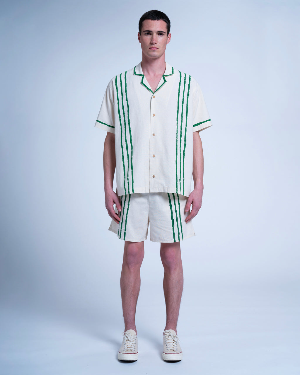 PRAIA GREEN STRIPES SHIRT