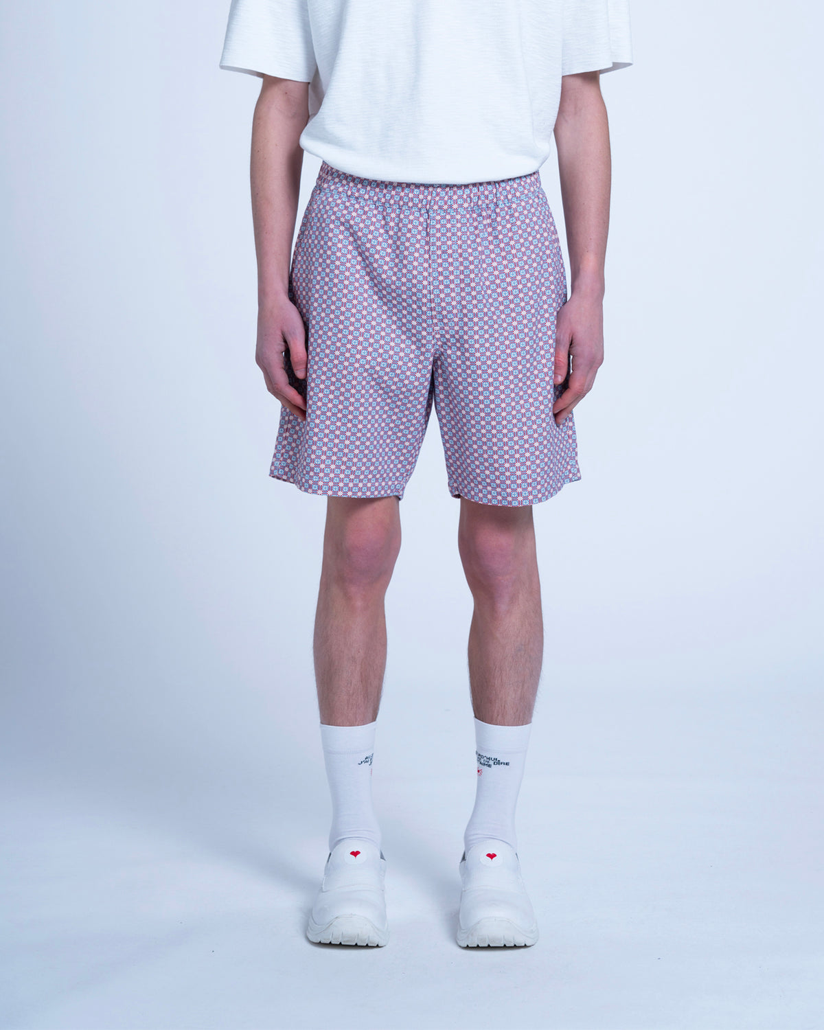 SIMON DELOS BLUE/RED/ECRU SHORT