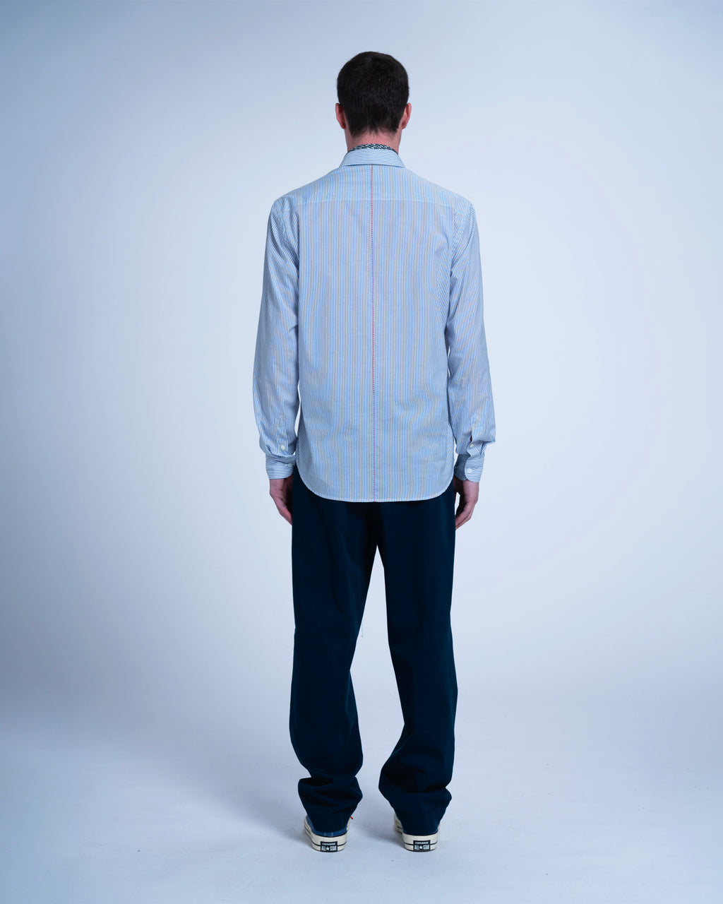CHEMISE TOKYO SILK BLUE STRIPES