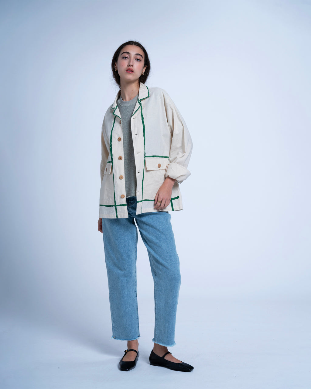 VESTE PERMAS GREEN STRIPES