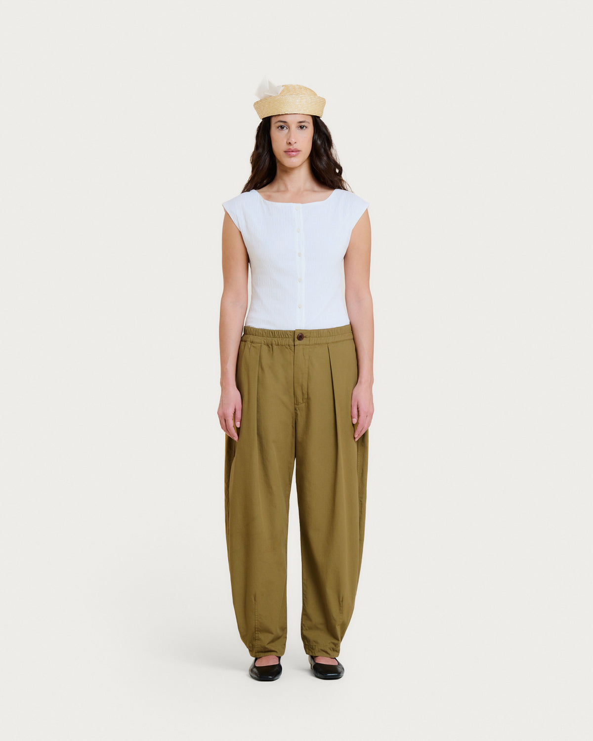 KELANI RIPSTOP DESERT BEIGE TROUSERS
