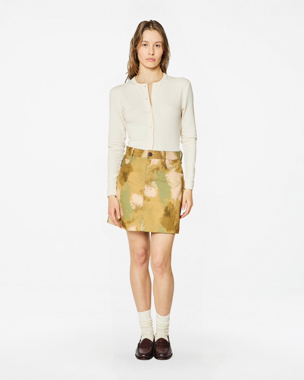 LUCIE LIMA BROWN-GREEN SKIRT