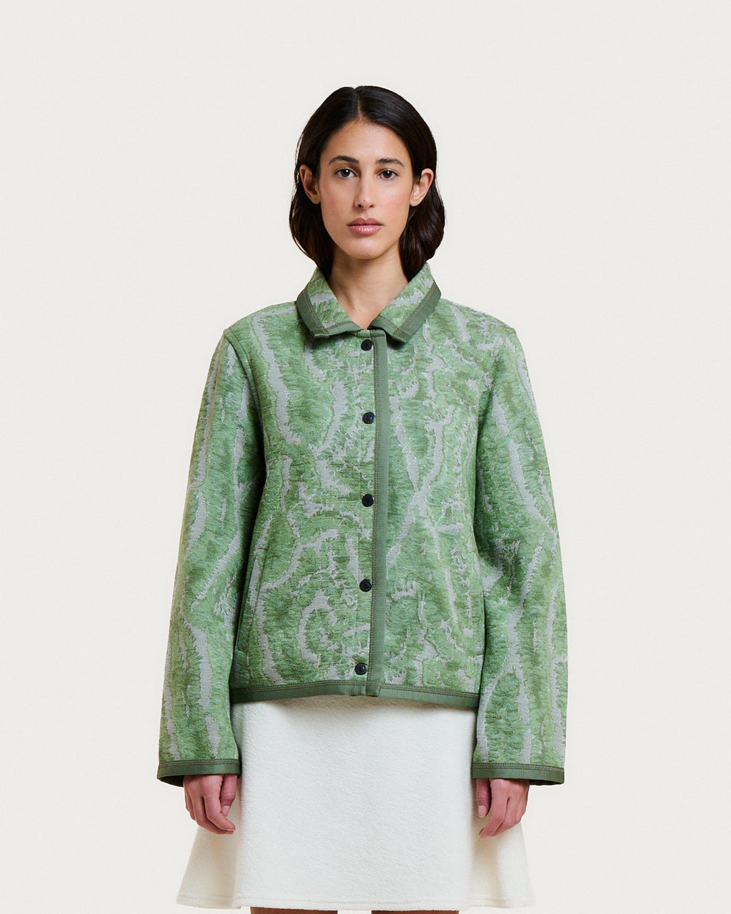 VESTE MIA CORAL GREEN MULTI