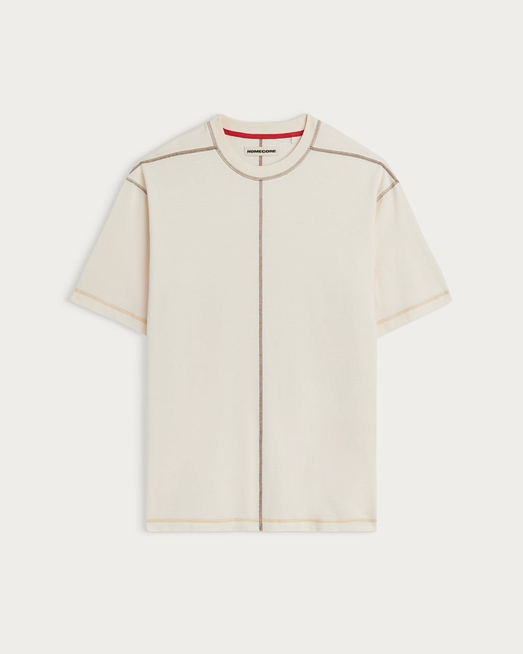 MULTICO BASEBALL CREAM-BROWN T-SHIRT