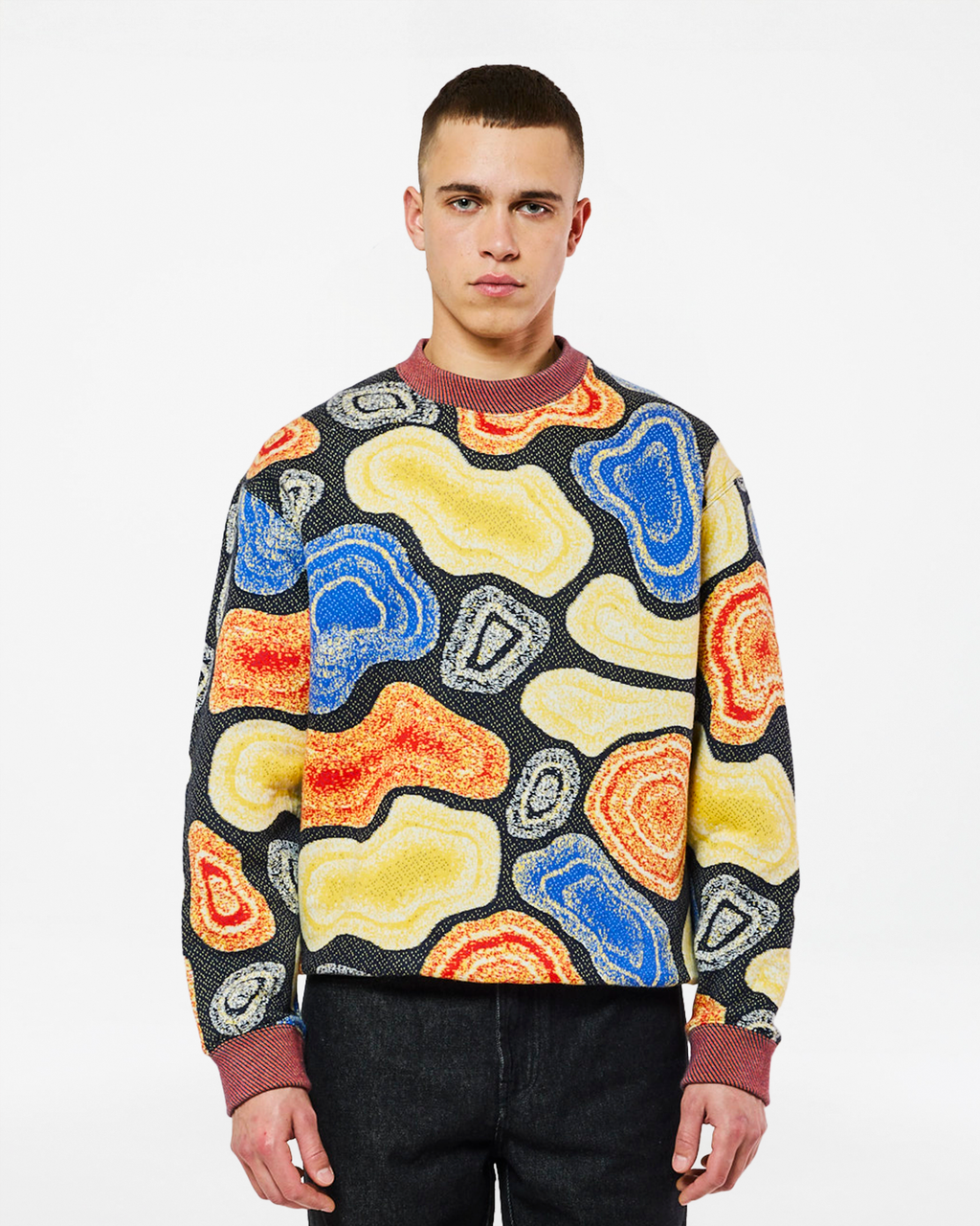 PAC GOLGI NAVY-MULTI SWEATSHIRT