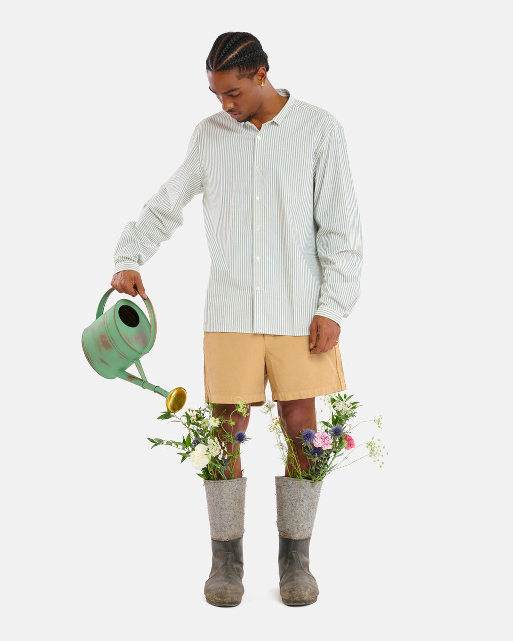 PALA BARRE ECRU-BLUE SHIRT