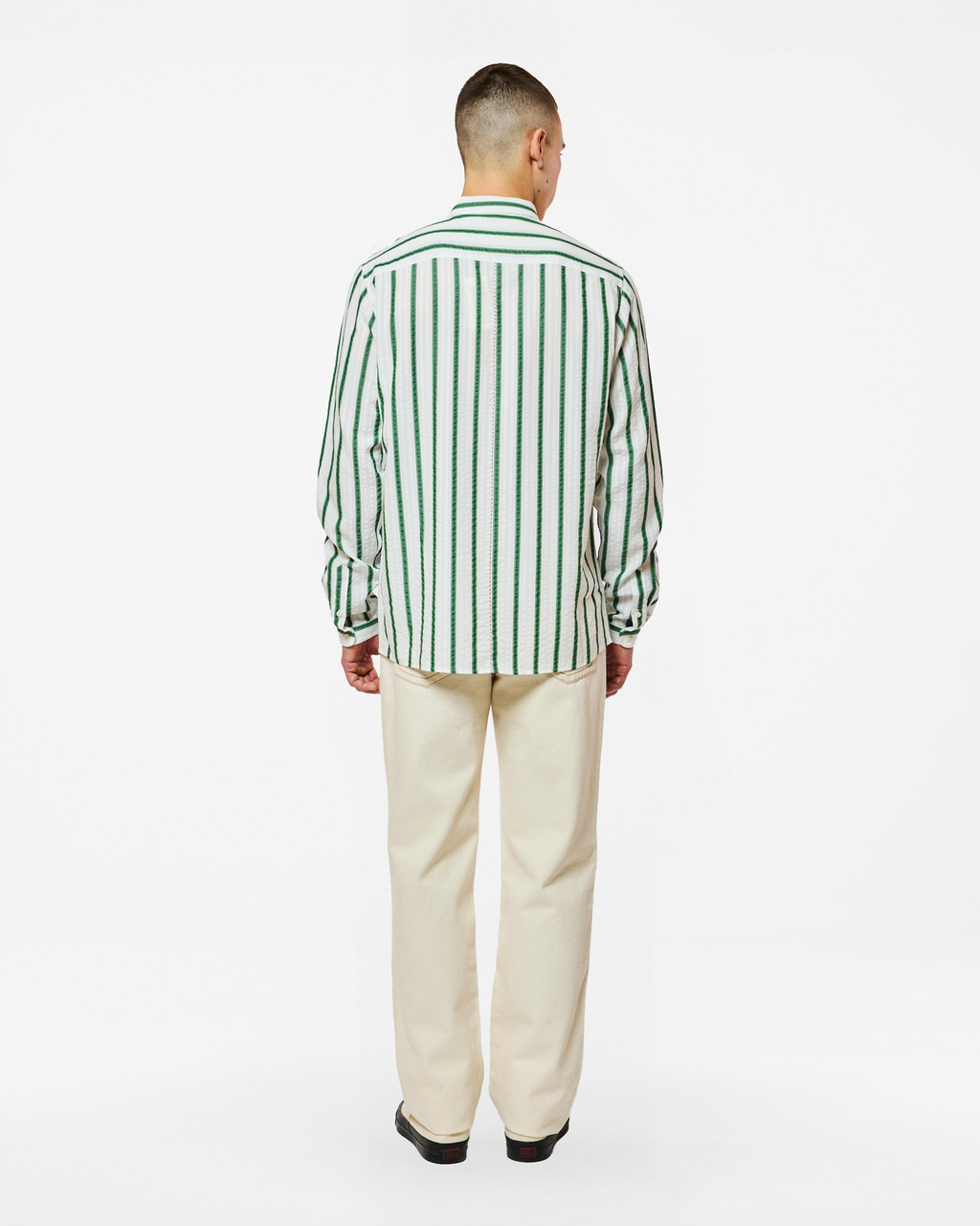 PALA TENCEL GREEN STRIPES SHIRT