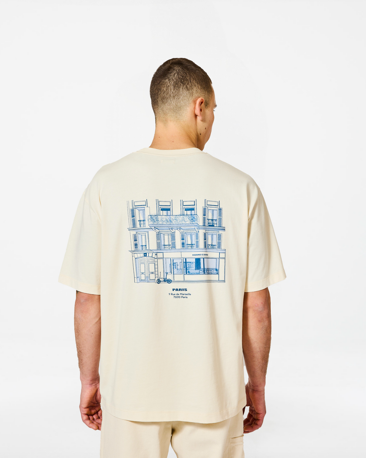 PARIS 10 CREAM-BLUE TEE