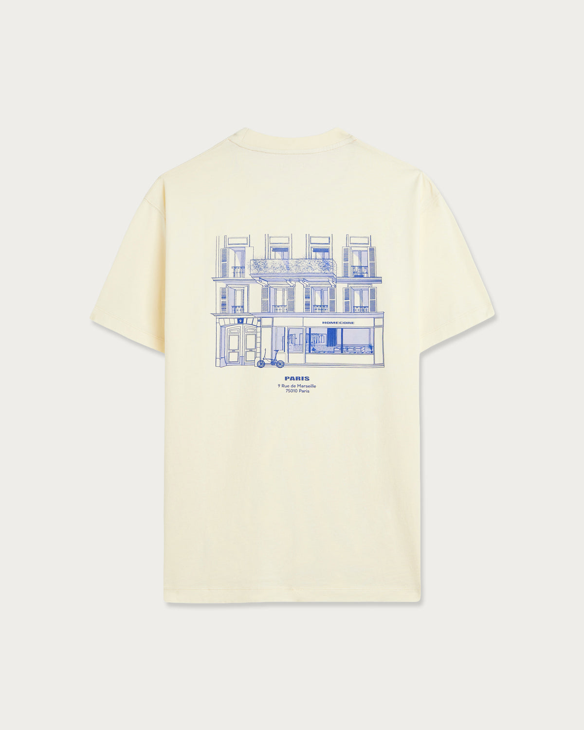 T-SHIRT PARIS 10 TEE CREAM-BLUE