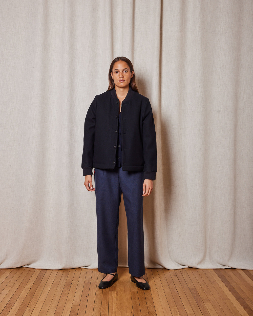 PRUNE MELT NAVY JACKET