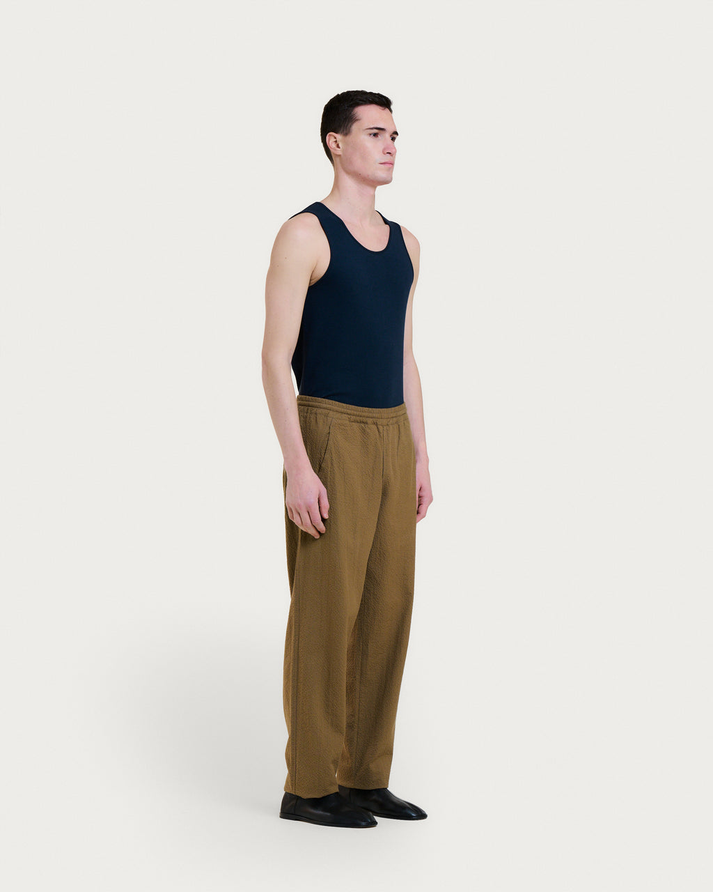 KHAKI SEER SAROUEL PANTS