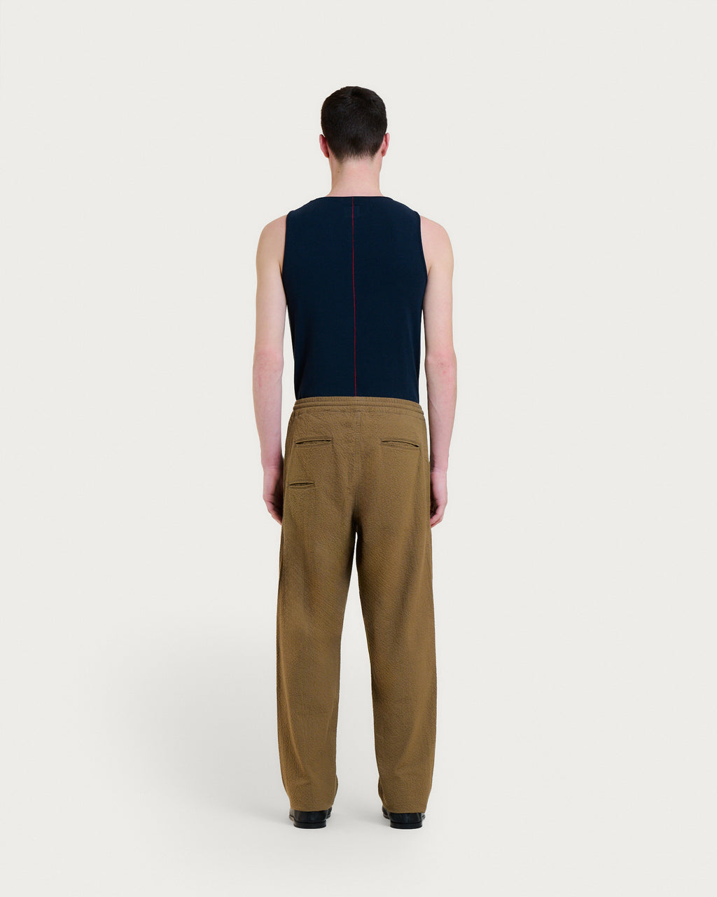 KHAKI SEER SAROUEL PANTS