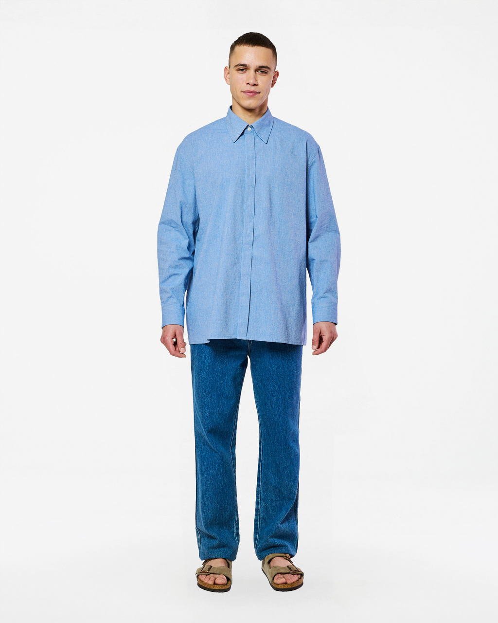 CHEMISE SHADOW CHAMBRAY LIGHT BLUE