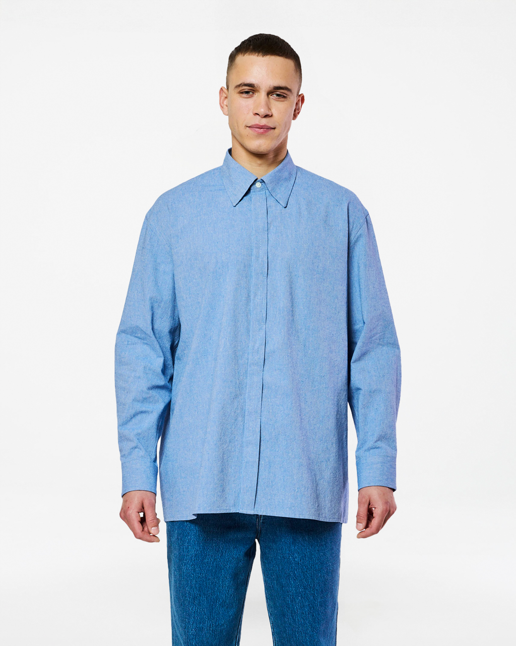 CHEMISE SHADOW CHAMBRAY LIGHT BLUE