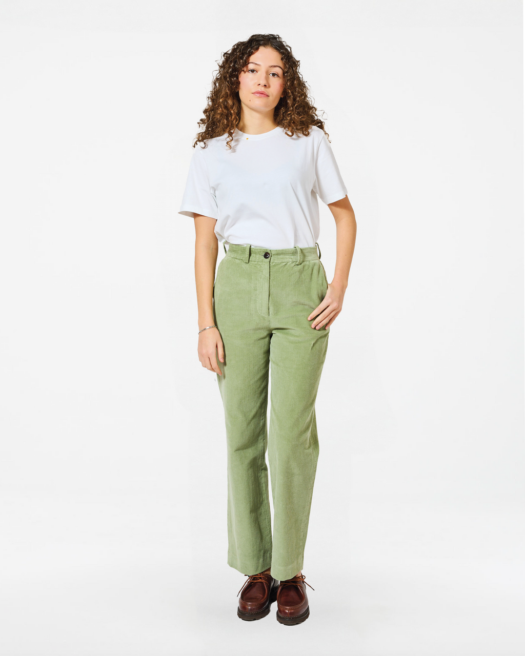 PANTALON SMOKEY CORD MISTY GREEN