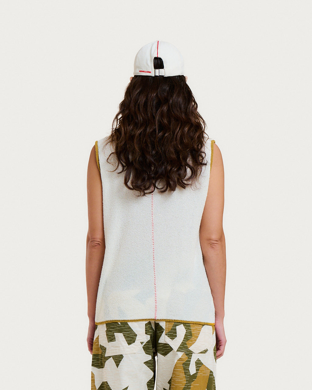 SOFIA SPUMA ECRU-KHAKI TANK TOP