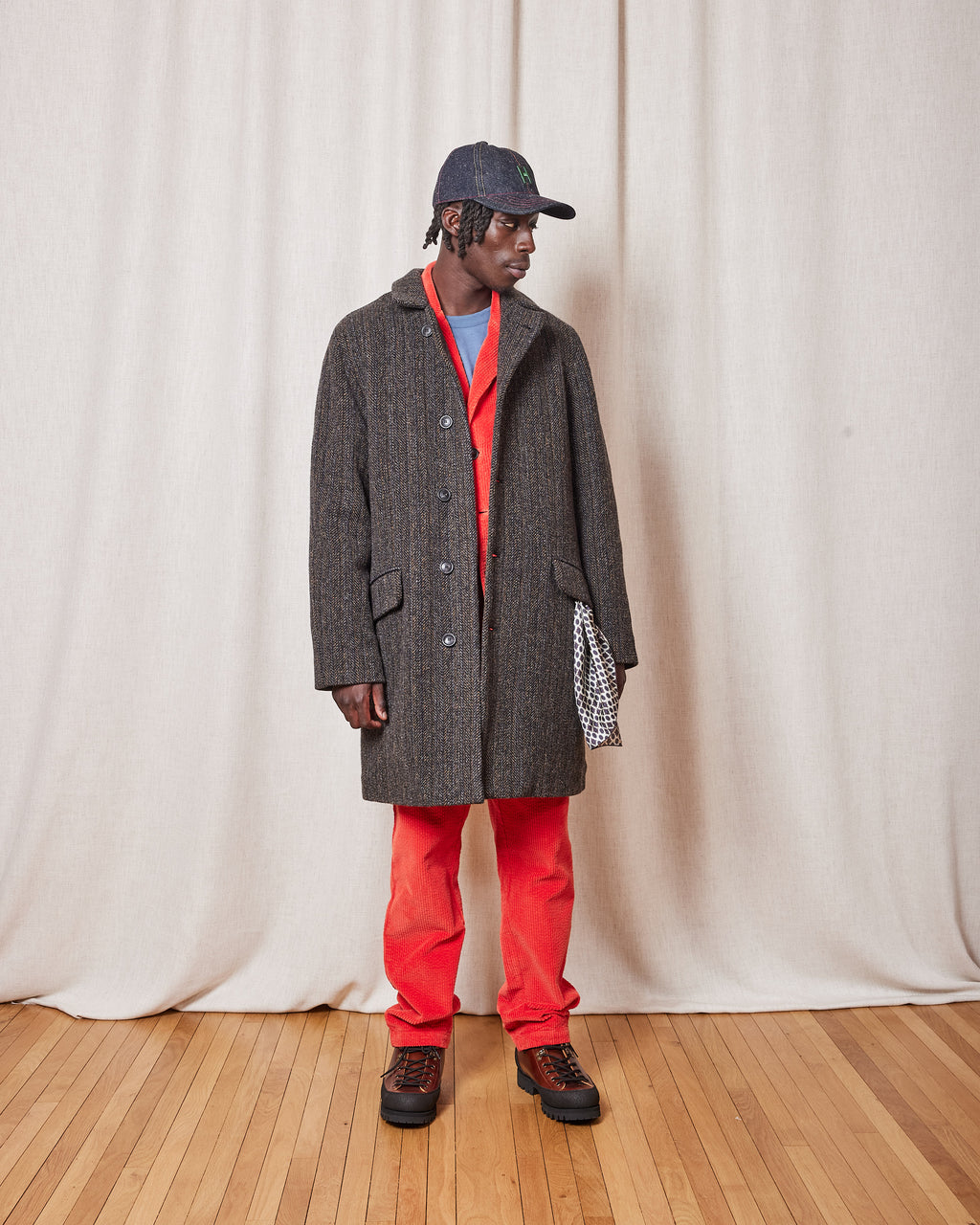 COATS STEVE CHEVRON GRAY CHEVRON