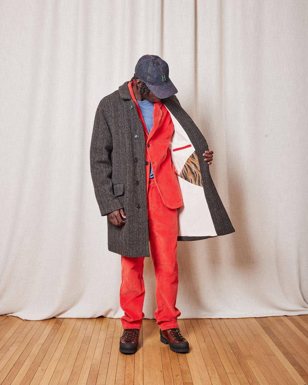 COATS STEVE CHEVRON GRAY CHEVRON