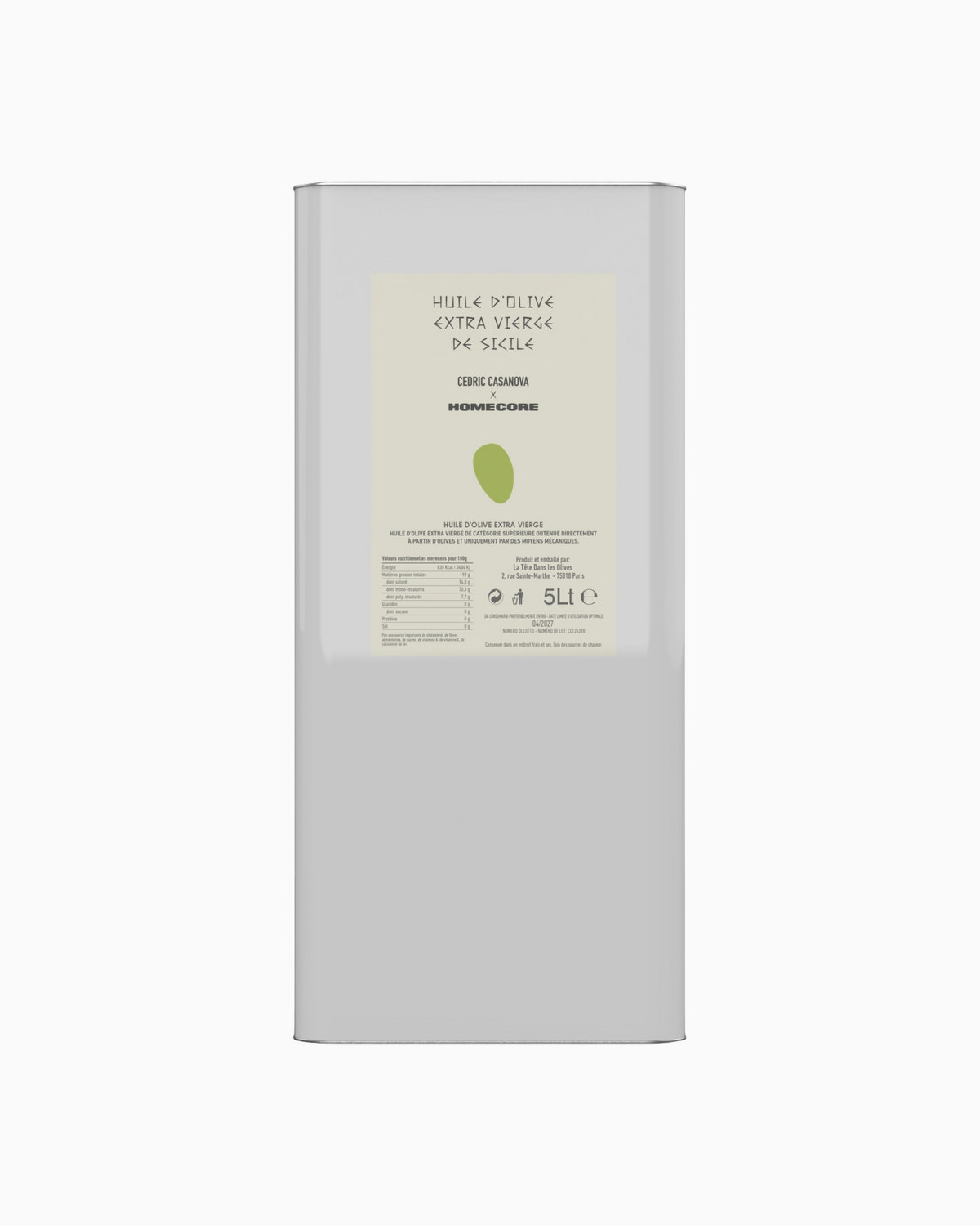 EXTRA VIRGIN OLIVE OIL FROM SICILY 5L