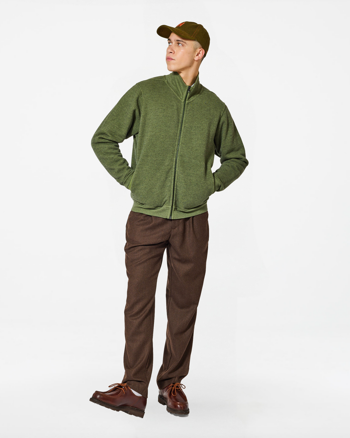 TERRY FULLZIP ROSEMARY GREEN