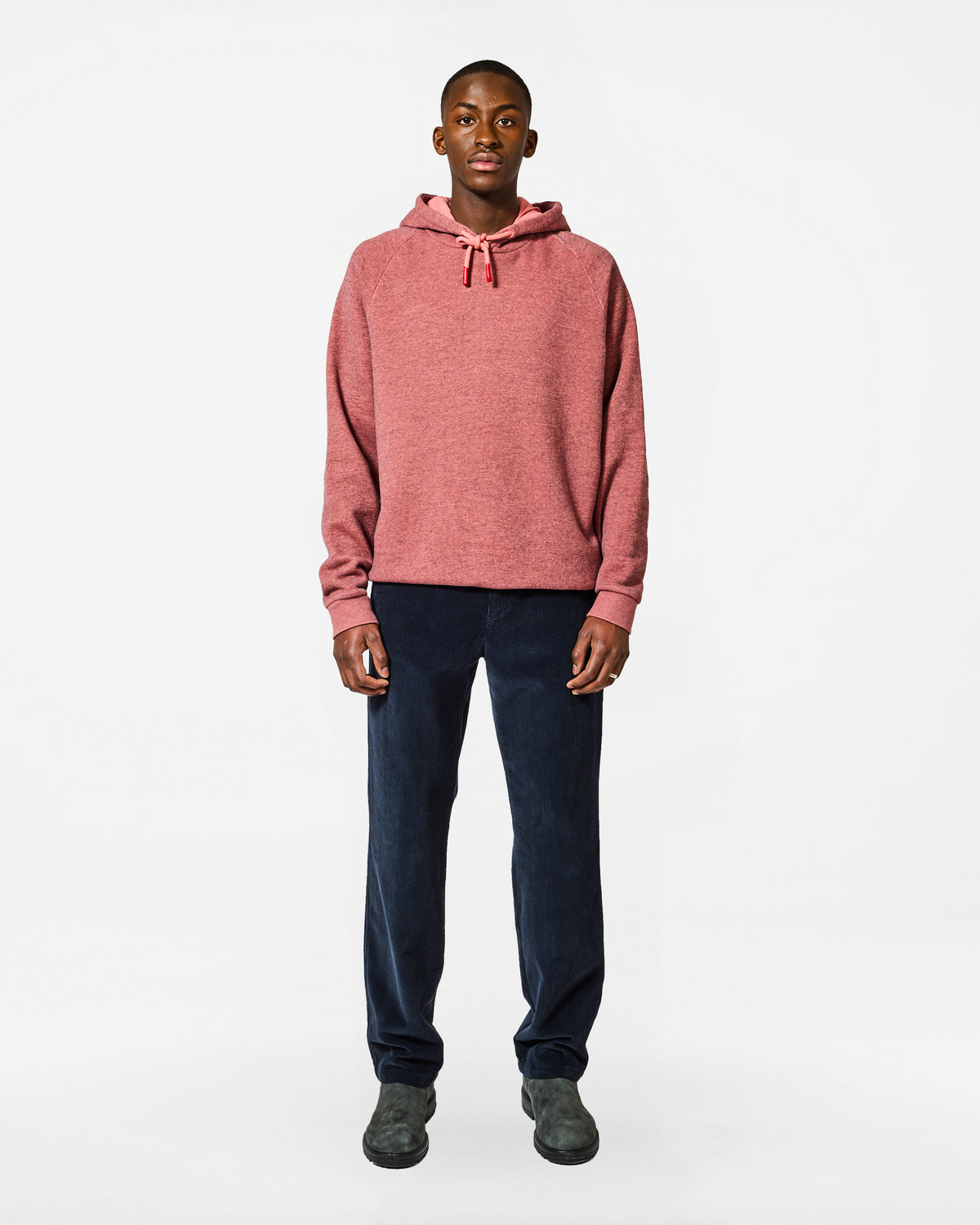 HOODIE TERRY CORAL PINK