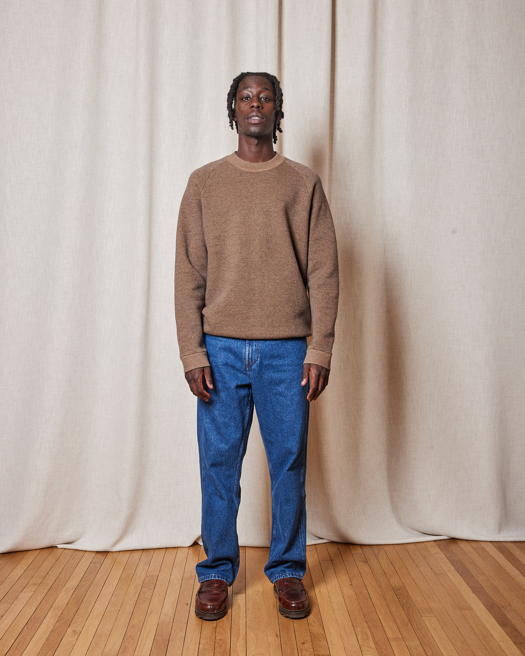 SWEATSHIRT TERRY SWEATSHIRT COCONUT BROWN