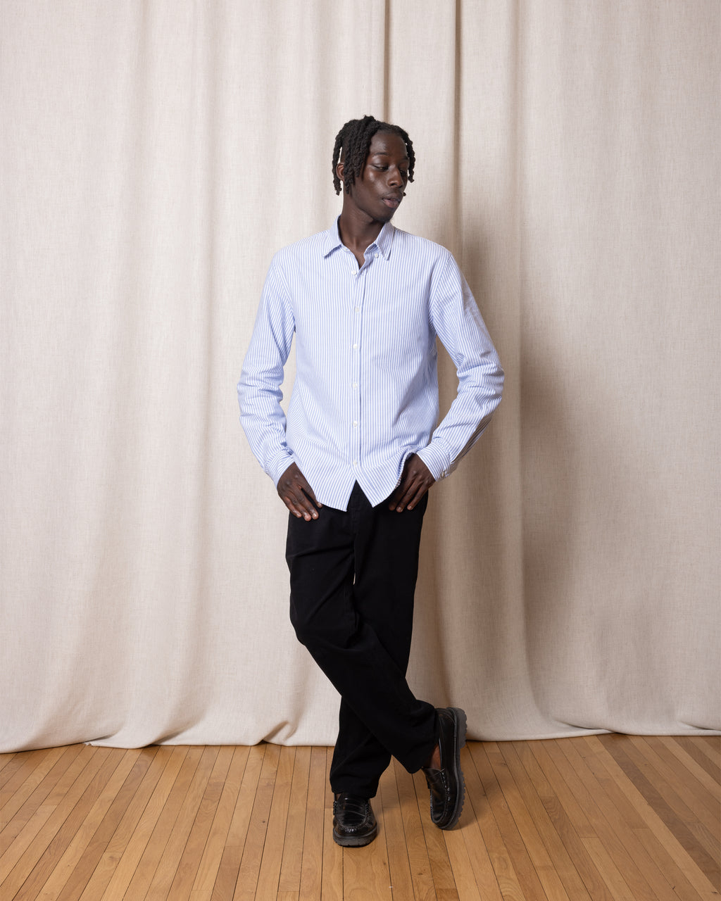 TOKYO RITA BLUE STRIPES SHIRT