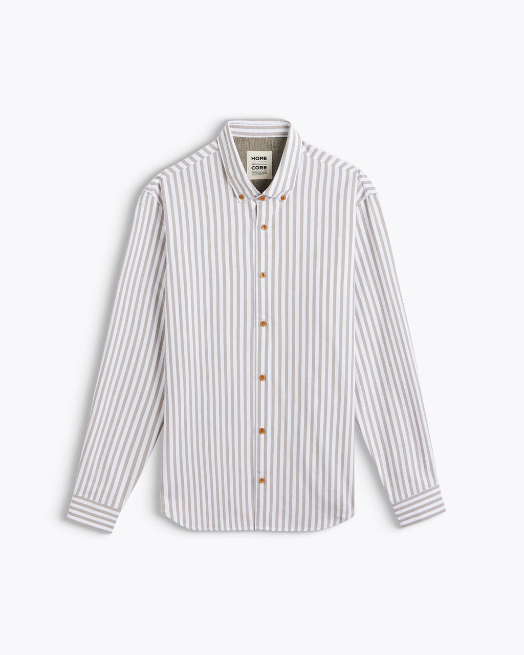 TOKYO SLANT KHAKI STRIPES SHIRT