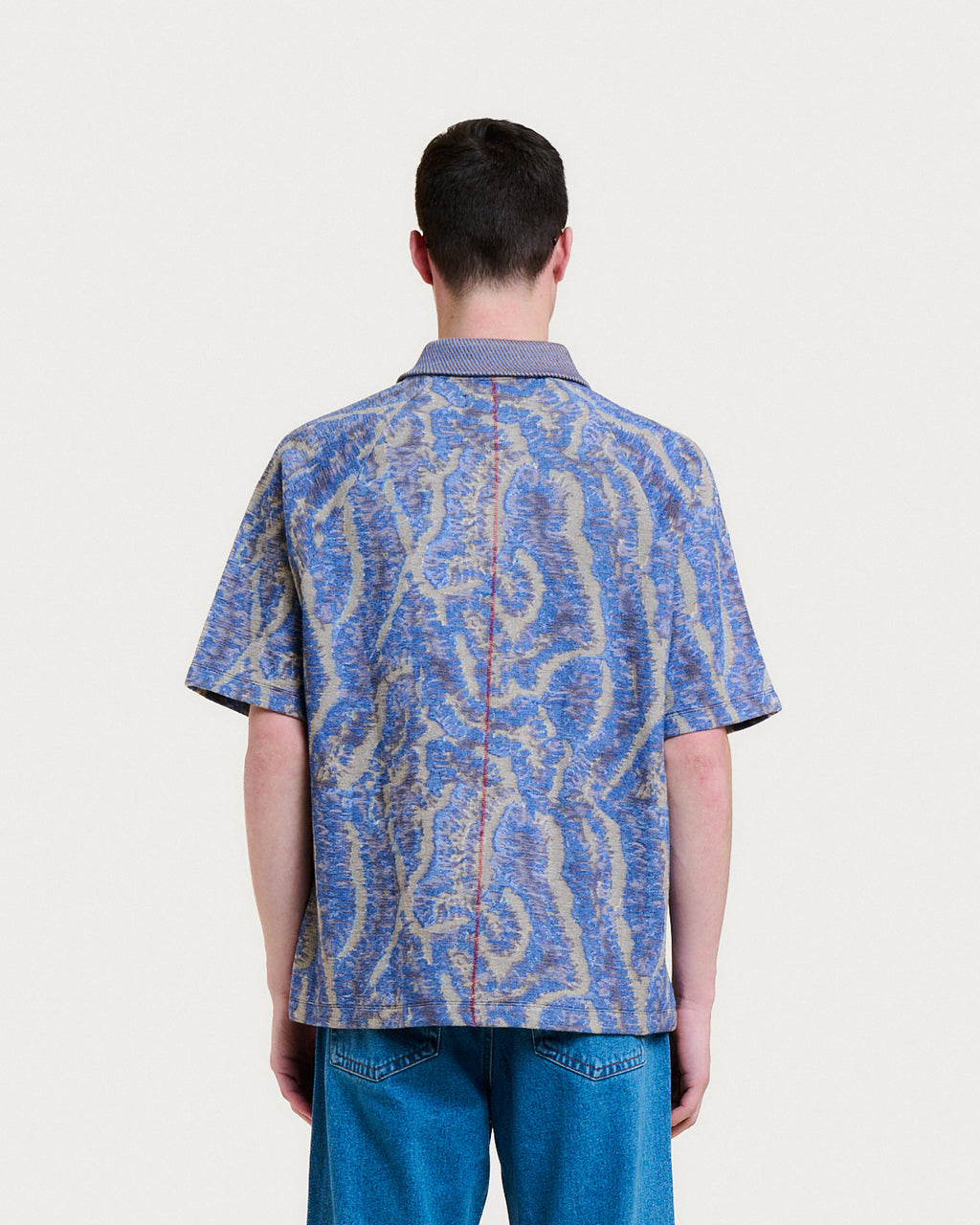 TOPOS CORAL BLUE MULTI POLO SHIRT