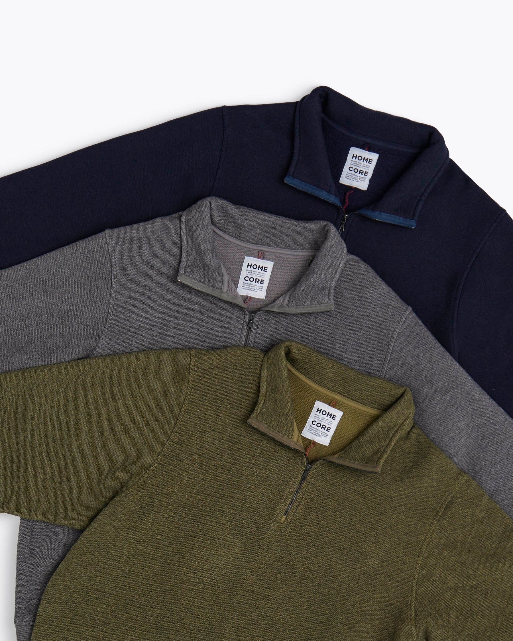 TERRY HALFZIP NAVY