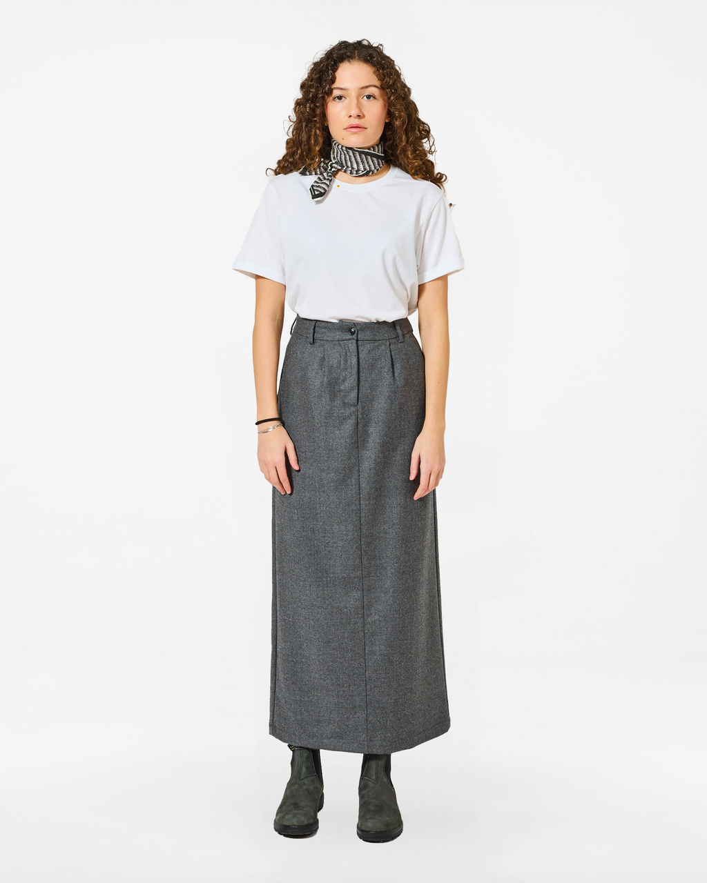 VERONIQUE MARZ GREY SKIRT