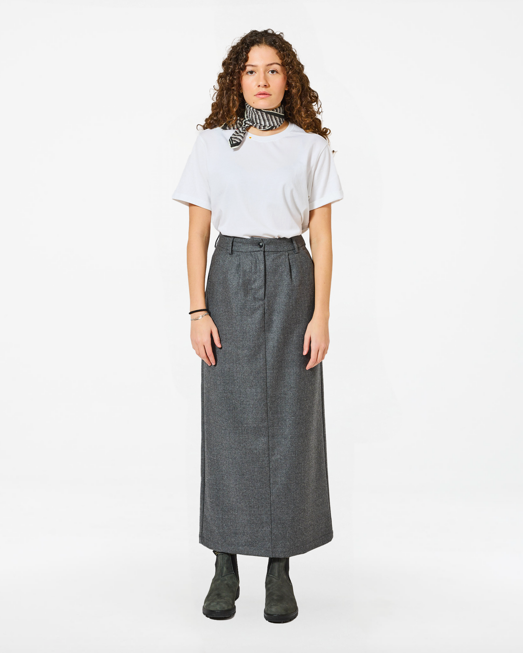 VERONIQUE MARZ GREY SKIRT