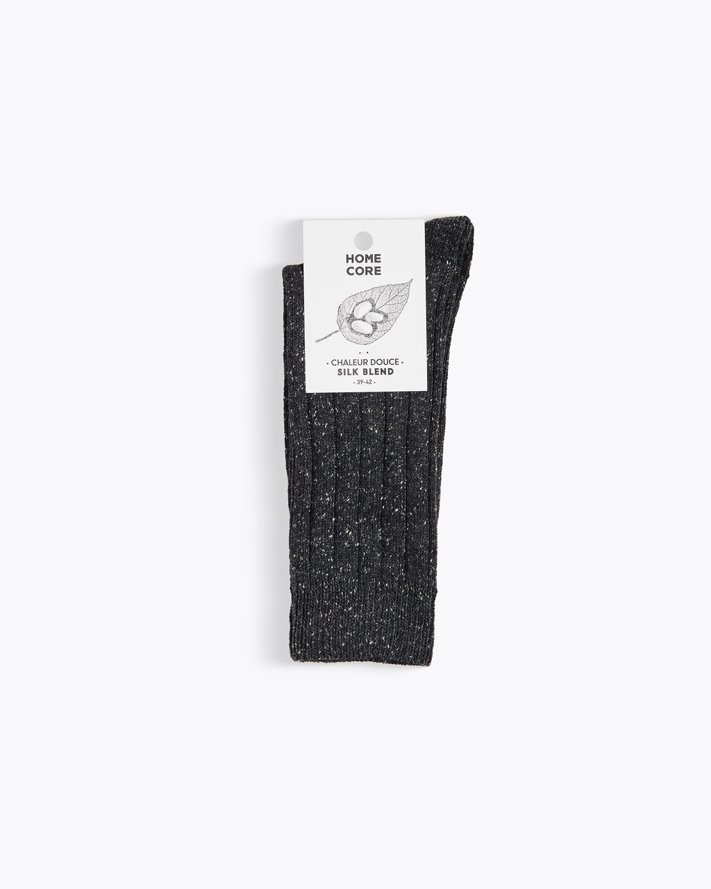 WOOL-SILK SOCKS ANTHRACITE-MULTI