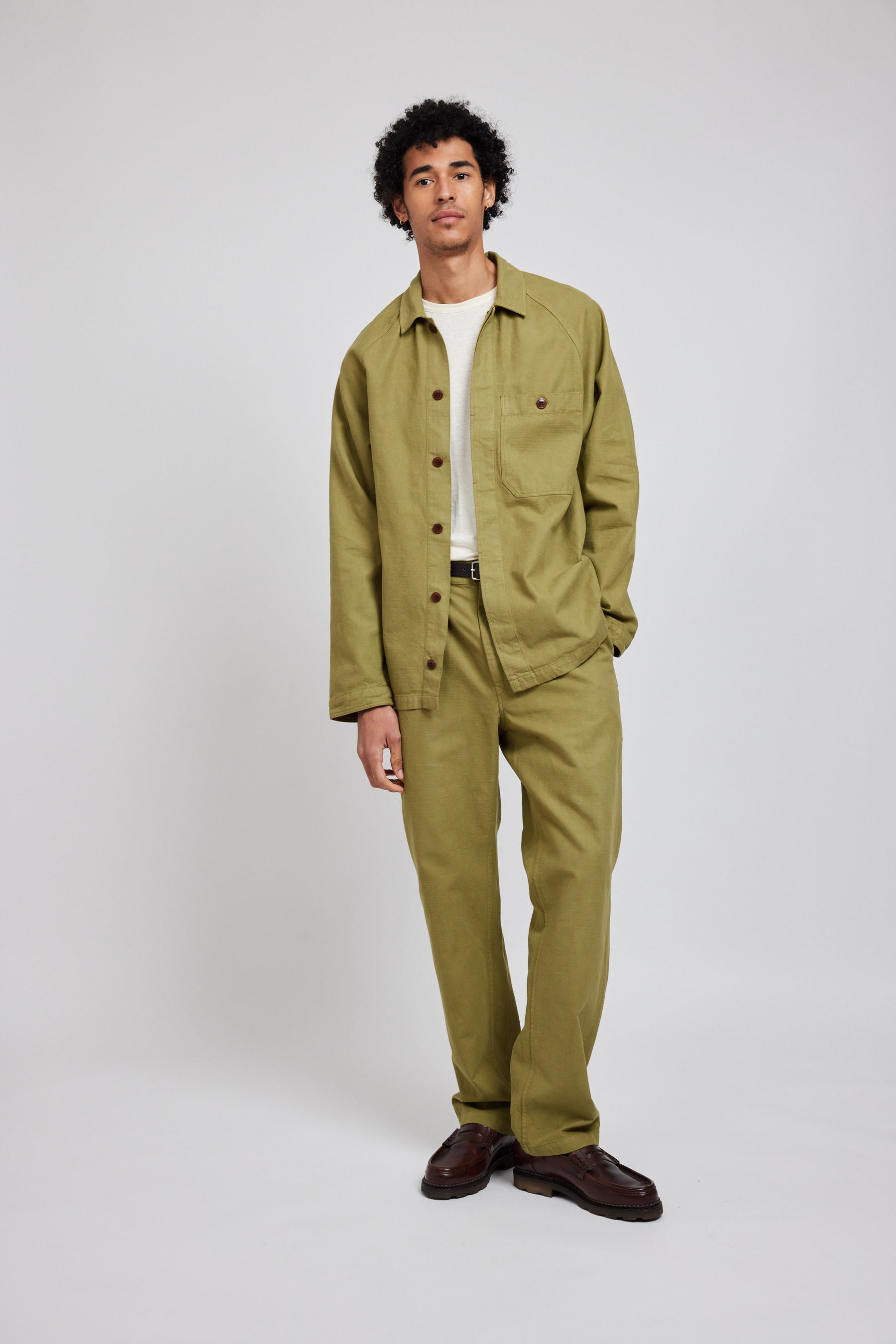 ARNO DRILL BURNT OLIVE