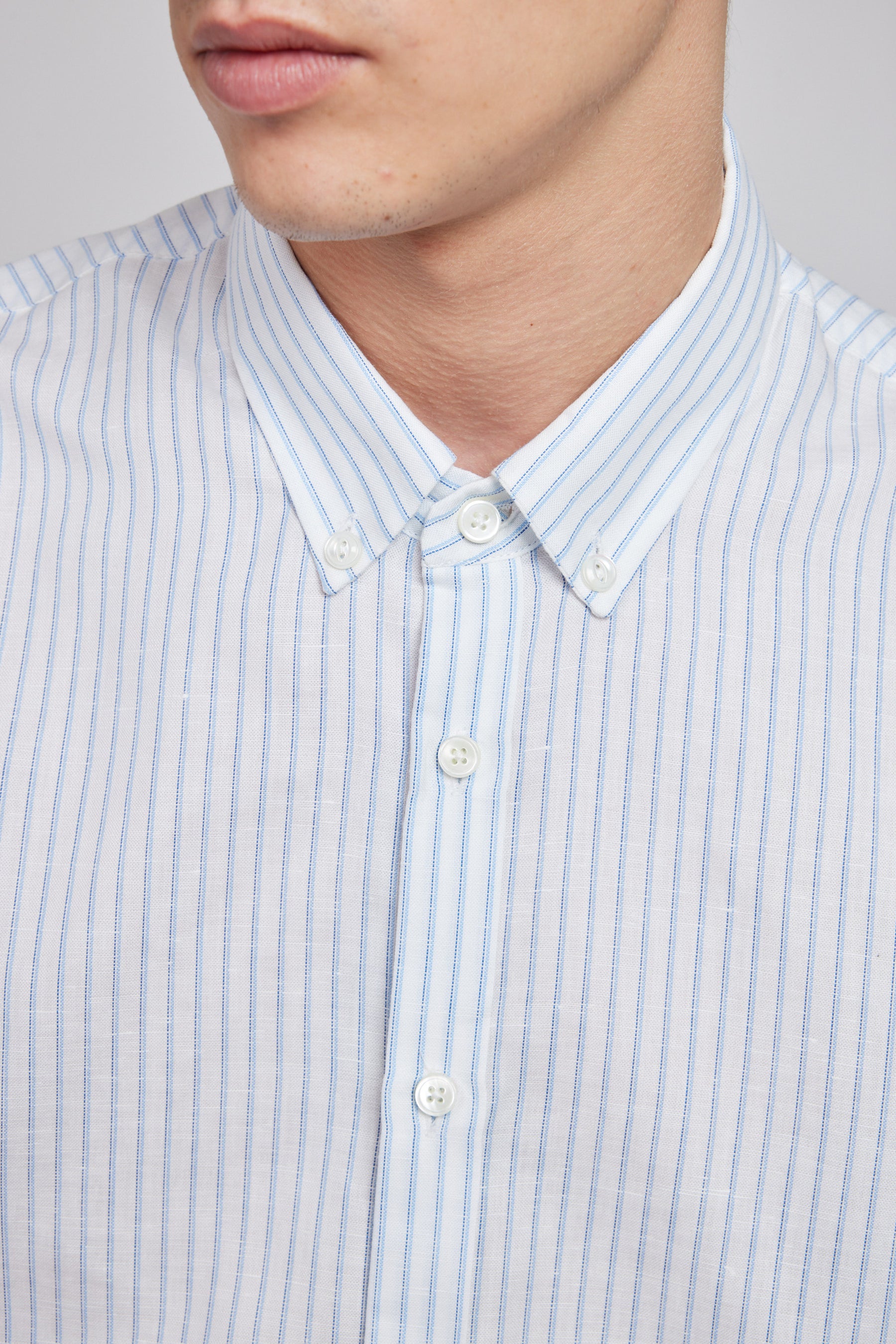TOKYO LINEN BLUE STRIPE
