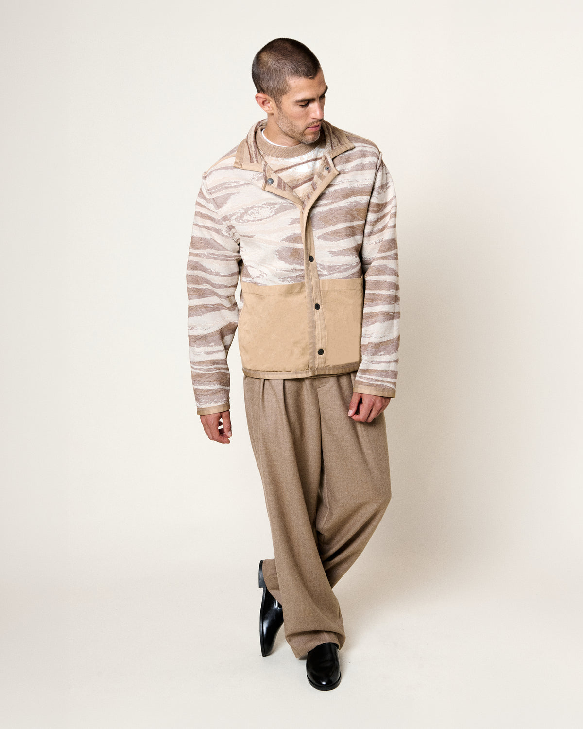 AMARI TIME LAYERS MULTI-BROWN JACKET