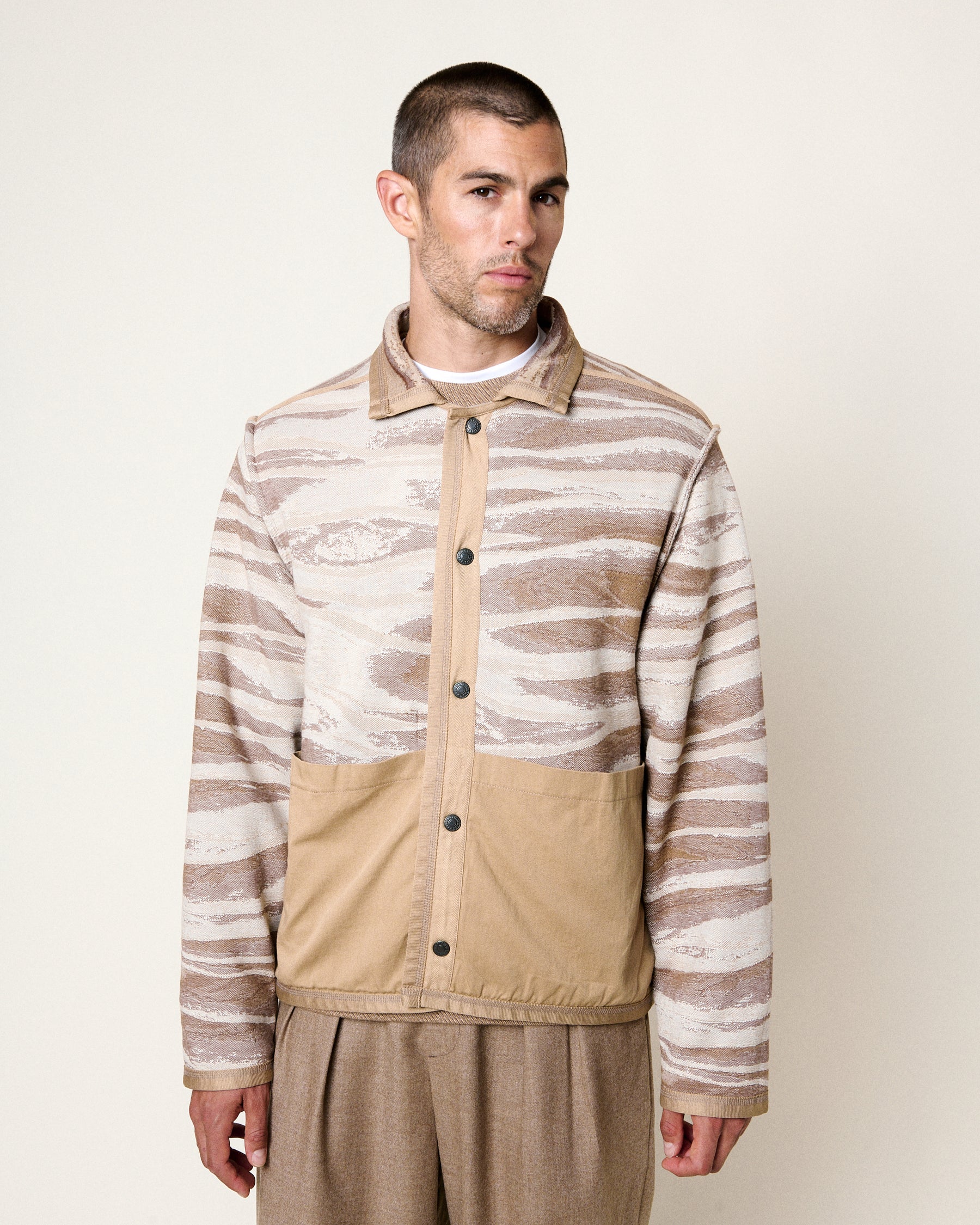 AMARI TIME LAYERS MULTI-BROWN JACKET