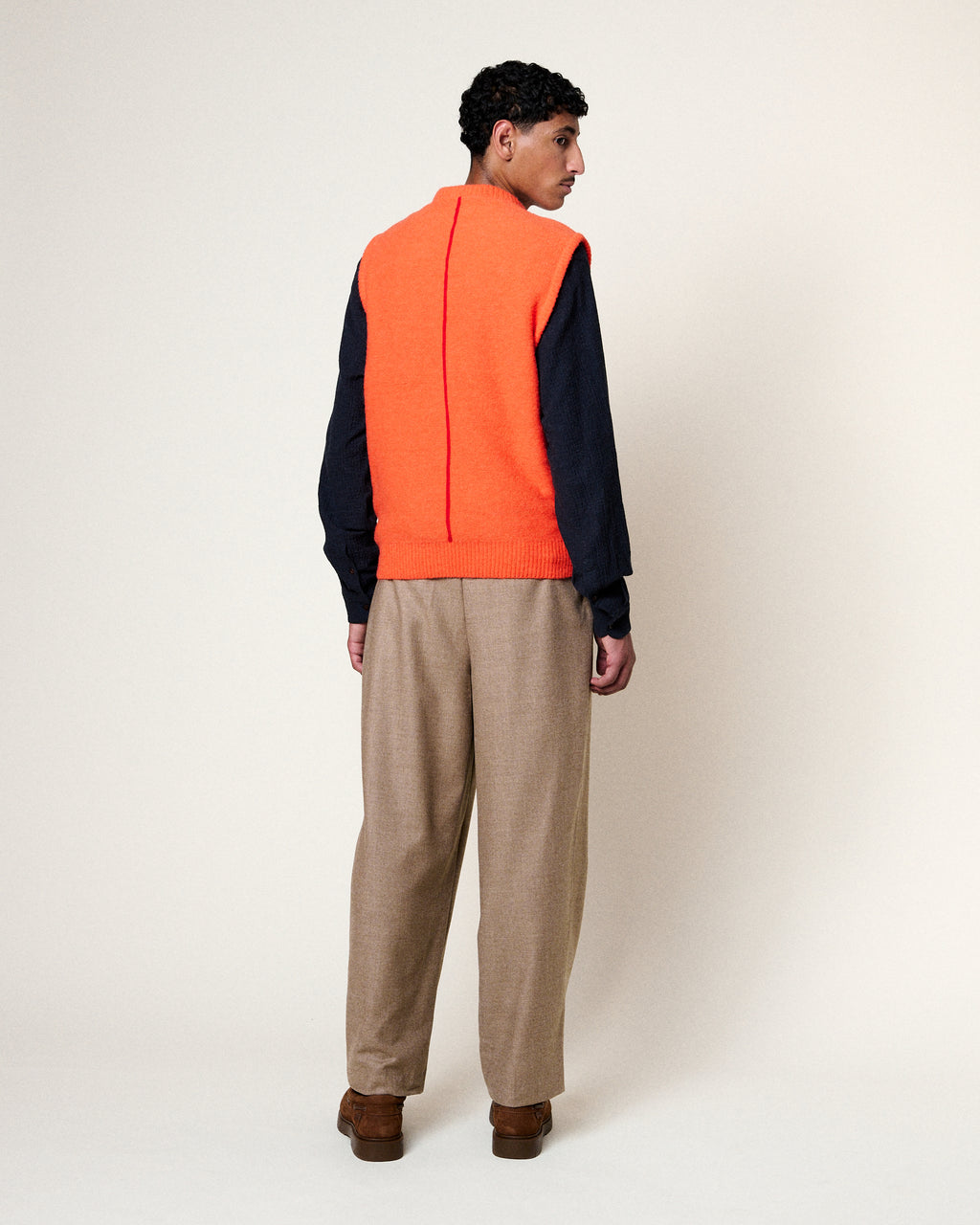 BABY FIRAS BRIGHT ORANGE SLEEVELESS SWEATER VEST