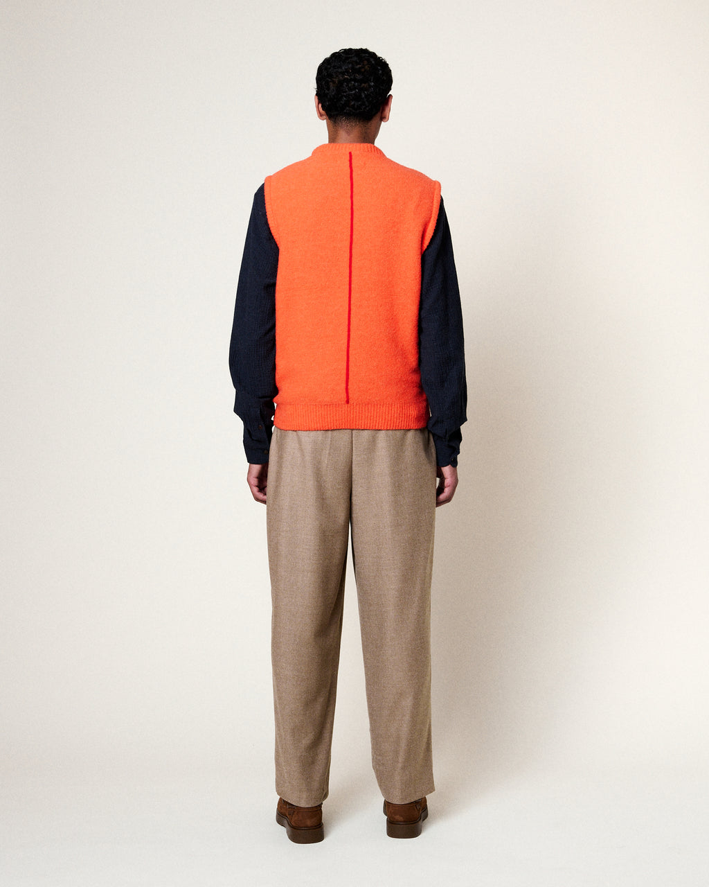 BABY FIRAS BRIGHT ORANGE SLEEVELESS SWEATER VEST