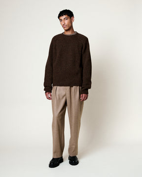 COLIN SHETLAND BRILLIANT BROWN SWEATER