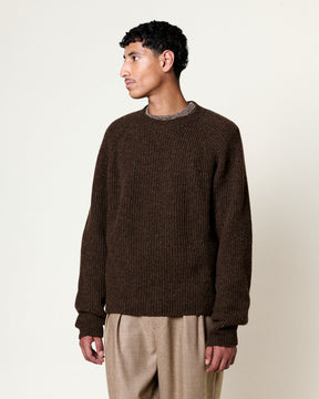 COLIN SHETLAND BRILLIANT BROWN SWEATER