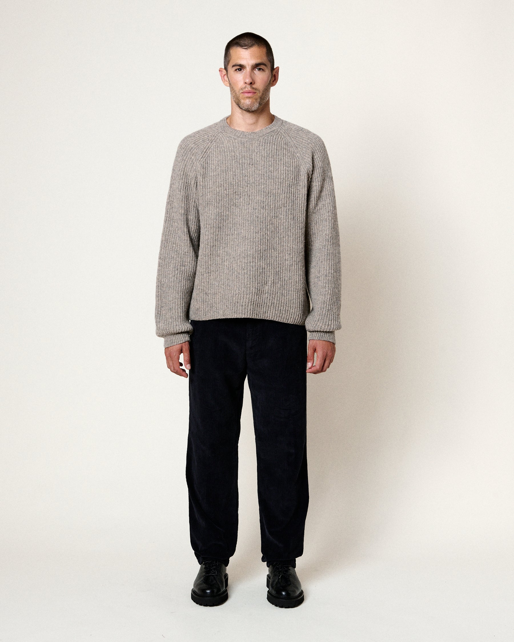 COLIN SHETLAND GREY SWEATER