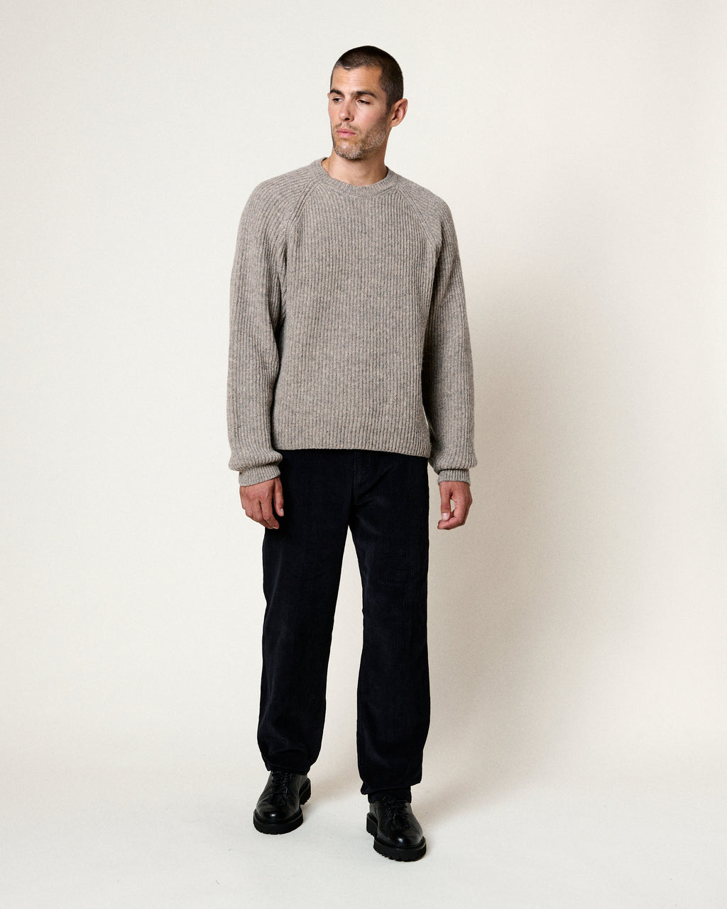 COLIN SHETLAND GREY SWEATER