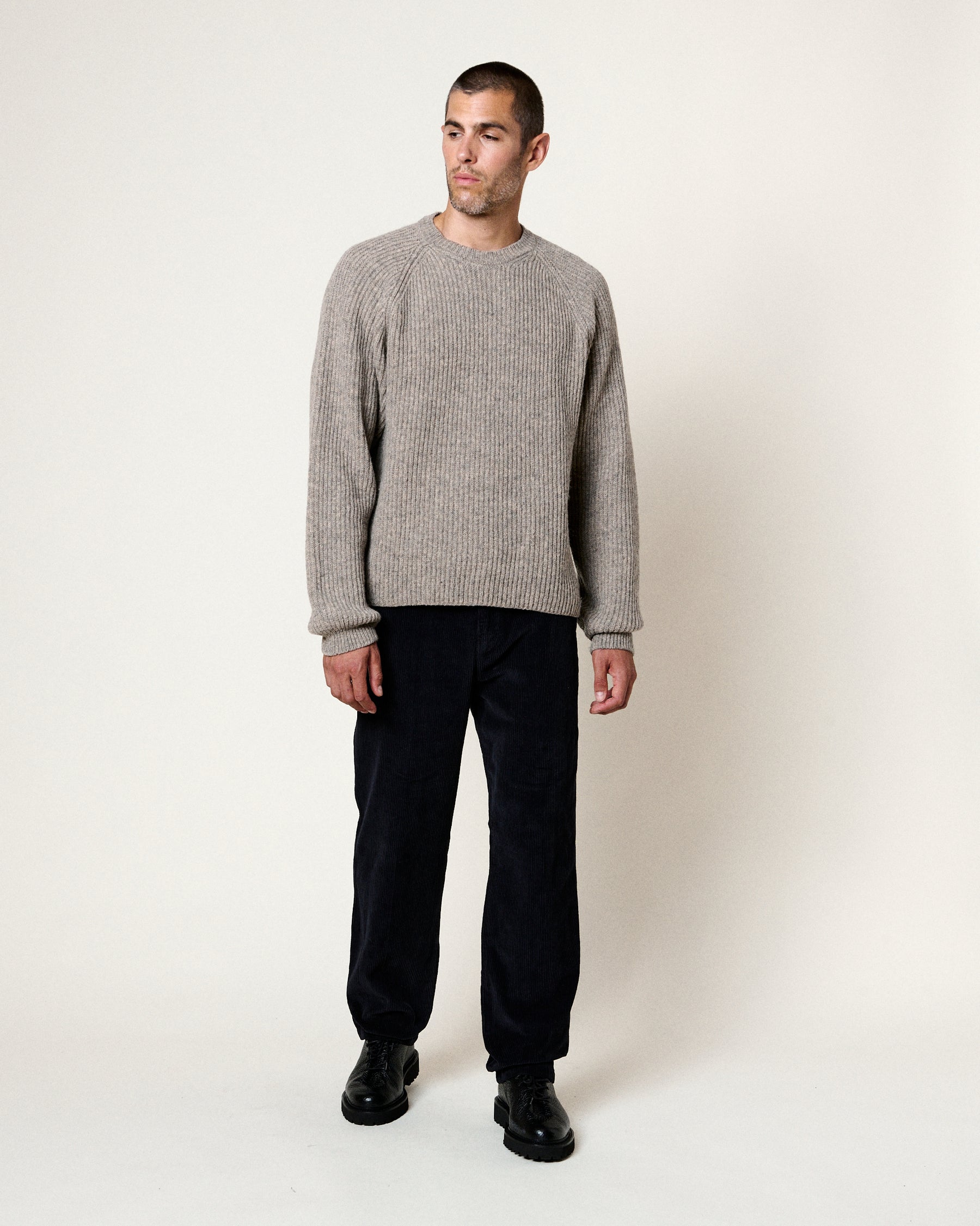 COLIN SHETLAND GREY SWEATER